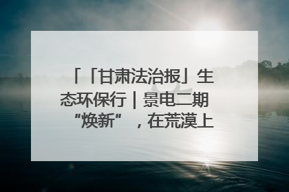 「甘肃法治报」生态环保行｜景电二期“焕新”，在荒漠上筑起一道绿色长城