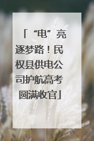 “电”亮逐梦路！民权县供电公司护航高考圆满收官