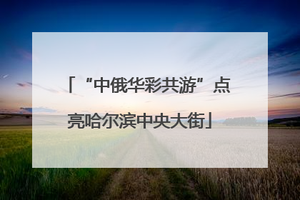 “中俄华彩共游”点亮哈尔滨中央大街
