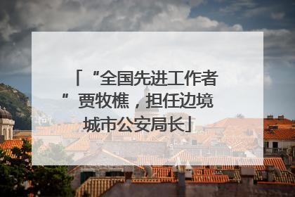 “全国先进工作者”贾牧樵，担任边境城市公安局长