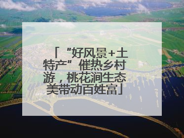 “好风景+土特产”催热乡村游，桃花涧生态美带动百姓富