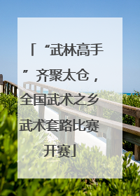 “武林高手”齐聚太仓，全国武术之乡武术套路比赛开赛