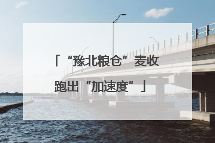 “豫北粮仓”麦收跑出“加速度”