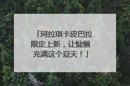 珂拉琪卡皮巴拉限定上新，让慵懒充满这个夏天！