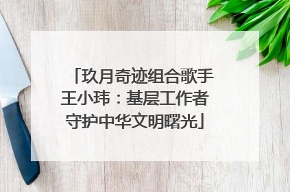 玖月奇迹组合歌手王小玮：基层工作者守护中华文明曙光