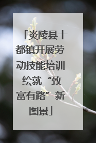 炎陵县十都镇开展劳动技能培训 绘就“致富有路”新图景