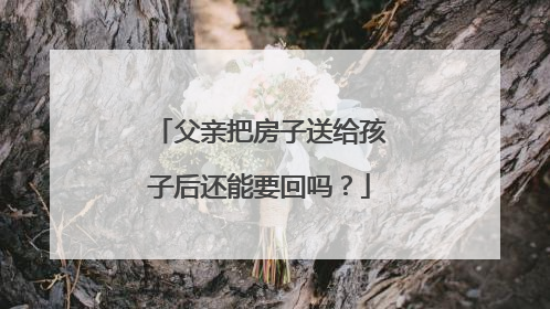 父亲把房子送给孩子后还能要回吗？