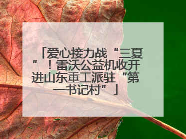 爱心接力战“三夏”！雷沃公益机收开进山东重工派驻“第一书记村”