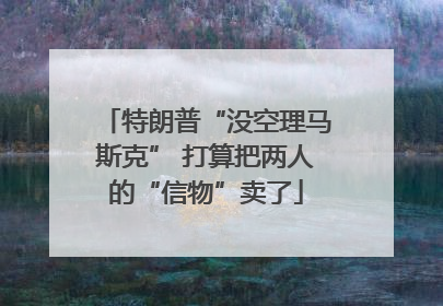特朗普“没空理马斯克” 打算把两人的“信物”卖了