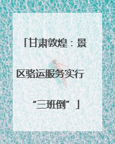 甘肃敦煌：景区骆运服务实行“三班倒”