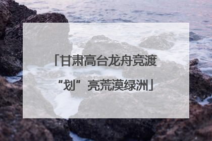 甘肃高台龙舟竞渡“划”亮荒漠绿洲