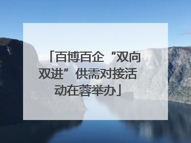 百博百企“双向双进”供需对接活动在蓉举办