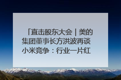 直击股东大会｜美的集团董事长方洪波再谈小米竞争：行业一片红海，打法已固定，无论谁胜都是消耗战