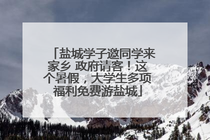 盐城学子邀同学来家乡 政府请客！这个暑假，大学生多项福利免费游盐城