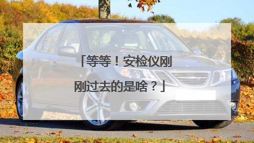 等等！安检仪刚刚过去的是啥？
