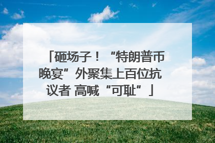 砸场子！“特朗普币晚宴”外聚集上百位抗议者 高喊“可耻”