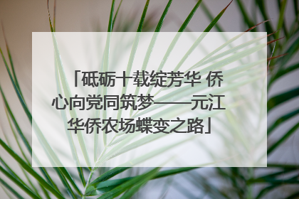 砥砺十载绽芳华 侨心向党同筑梦——元江华侨农场蝶变之路