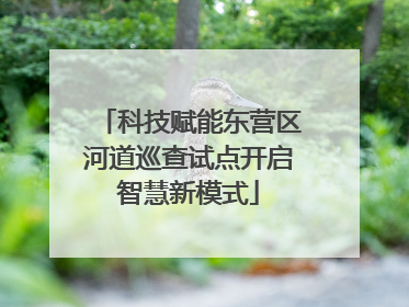 科技赋能东营区河道巡查试点开启智慧新模式