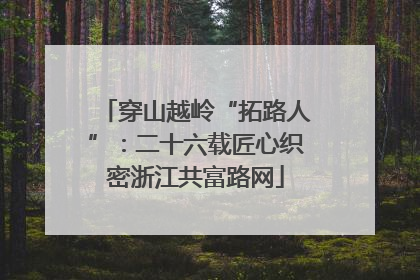 穿山越岭“拓路人”：二十六载匠心织密浙江共富路网