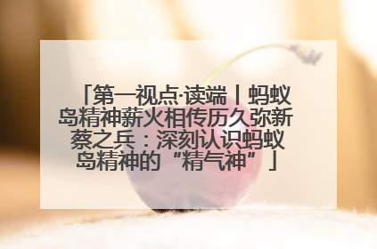 第一视点·读端丨蚂蚁岛精神薪火相传历久弥新 蔡之兵：深刻认识蚂蚁岛精神的“精气神”
