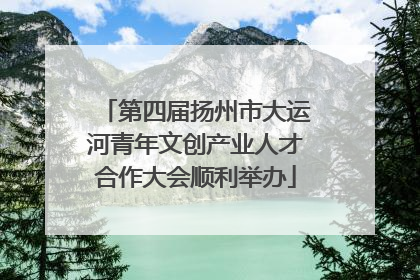 第四届扬州市大运河青年文创产业人才合作大会顺利举办
