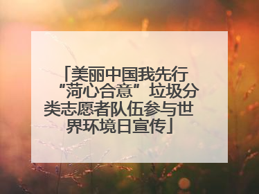 美丽中国我先行 “菏心合意”垃圾分类志愿者队伍参与世界环境日宣传