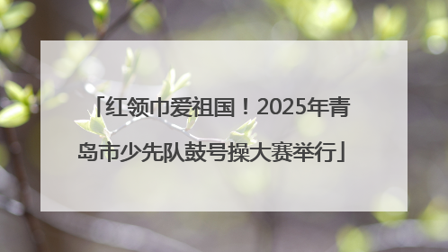 红领巾爱祖国！2025年青岛市少先队鼓号操大赛举行