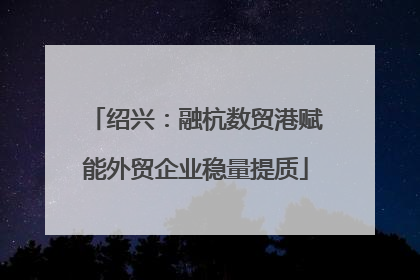 绍兴：融杭数贸港赋能外贸企业稳量提质