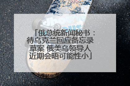 俄总统新闻秘书：待乌克兰回应备忘录草案 俄美乌领导人近期会晤可能性小