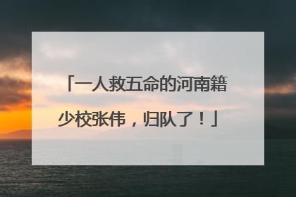 一人救五命的河南籍少校张伟，归队了！