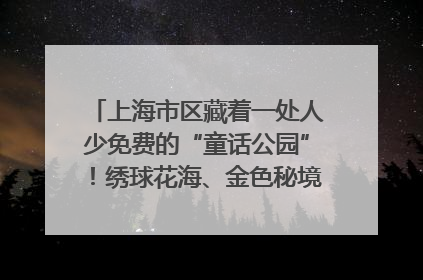 上海市区藏着一处人少免费的“童话公园”！绣球花海、金色秘境……地铁直达→