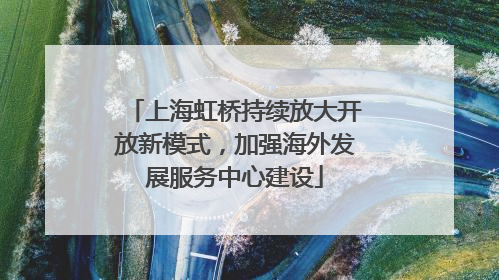 上海虹桥持续放大开放新模式，加强海外发展服务中心建设