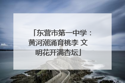 东营市第一中学：黄河潮涌育桃李 文明花开满杏坛