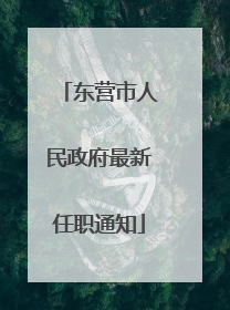 东营市人民政府最新任职通知