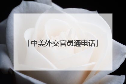 中美外交官员通电话