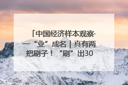 中国经济样本观察·一“业”成名｜真有两把刷子！“刷”出30亿级“颜值经济”