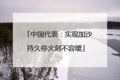 中国代表：实现加沙持久停火刻不容缓