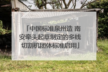 中国标准泉州造 南安牵头起草制定的多线切割机团体标准启用