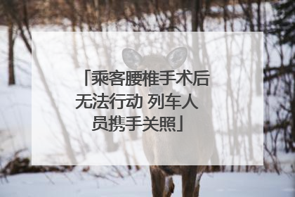 乘客腰椎手术后无法行动 列车人员携手关照