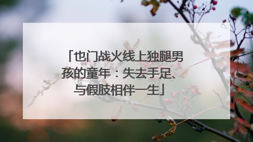 也门战火线上独腿男孩的童年：失去手足、与假肢相伴一生