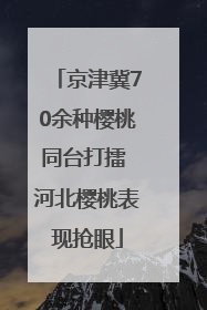 京津冀70余种樱桃同台打擂 河北樱桃表现抢眼