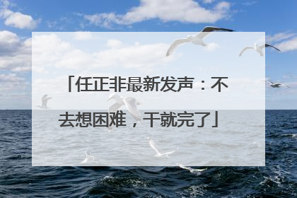 任正非最新发声：不去想困难，干就完了