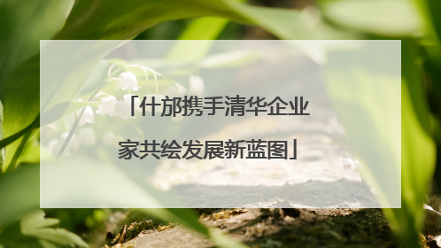 什邡携手清华企业家共绘发展新蓝图
