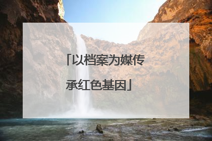 以档案为媒传承红色基因