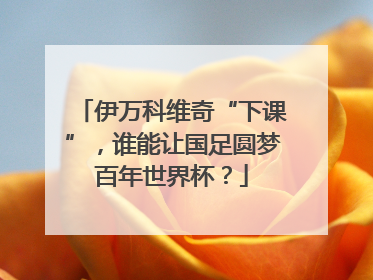 伊万科维奇“下课”，谁能让国足圆梦百年世界杯？