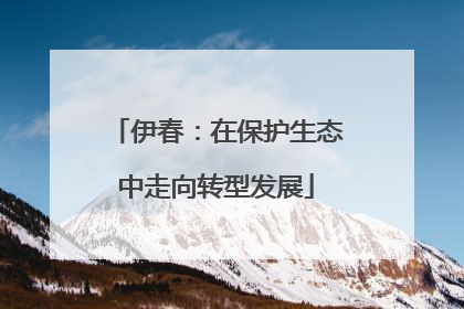 伊春：在保护生态中走向转型发展