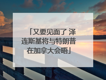 又要见面了 泽连斯基将与特朗普在加拿大会晤