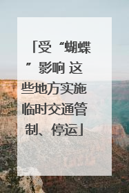 受“蝴蝶”影响 这些地方实施临时交通管制、停运
