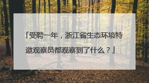 受聘一年，浙江省生态环境特邀观察员都观察到了什么？