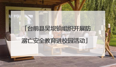 台前县吴坝镇组织开展防溺亡安全教育进校园活动